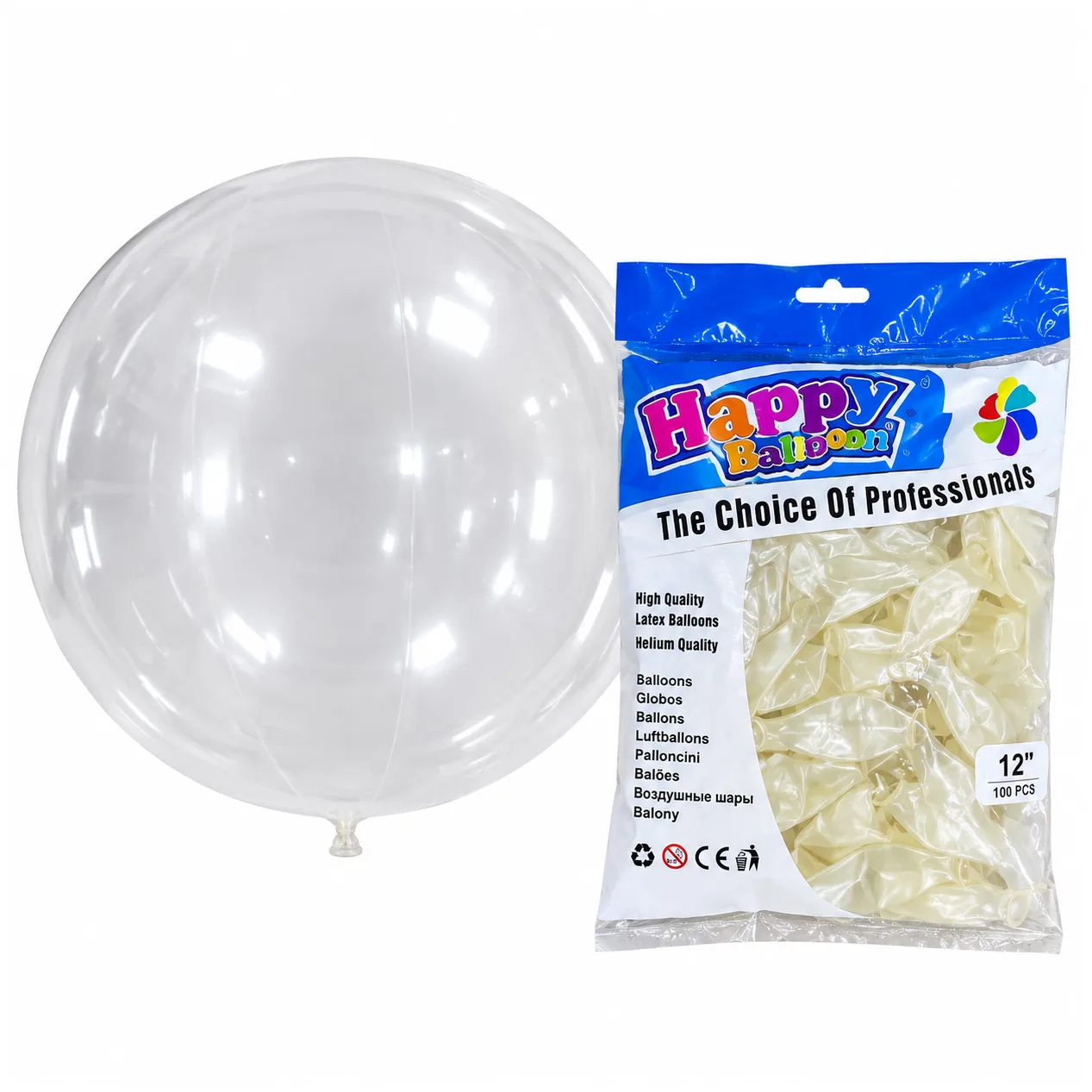 Globo Trasnparente x100