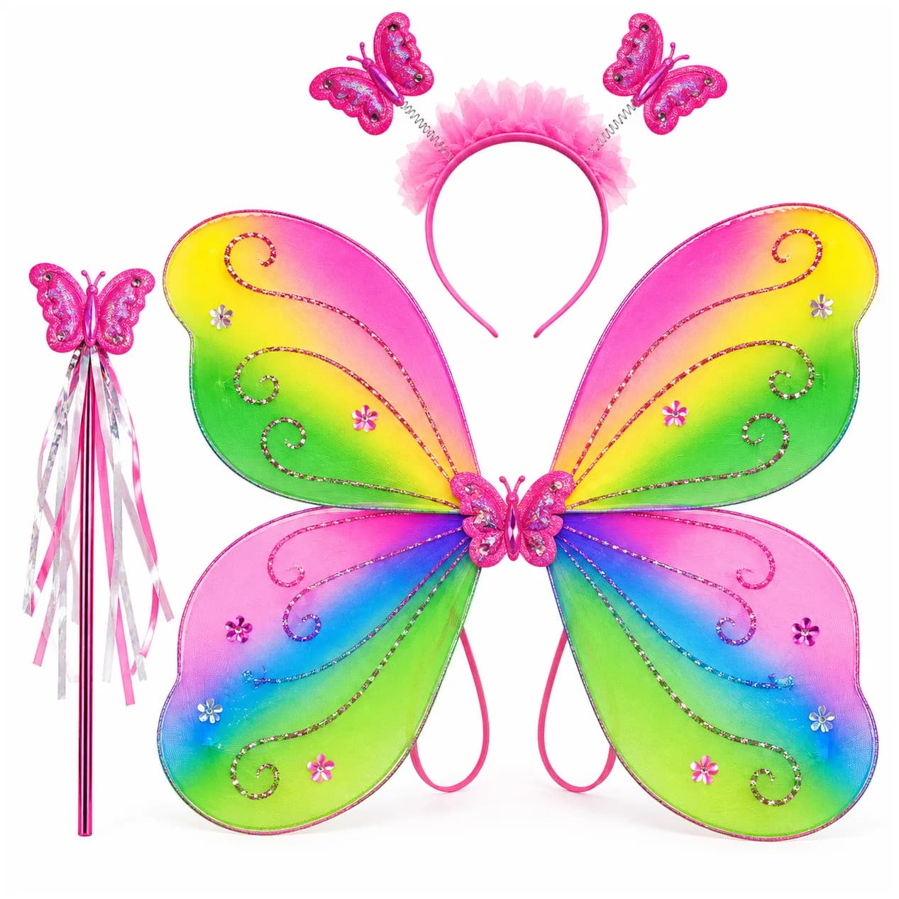 Set Disfraz Hada Mariposa Multicolor