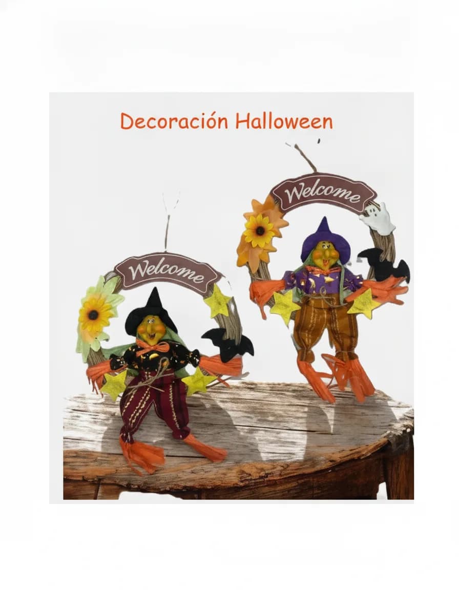 Decoración Halloween Bruja Welcome