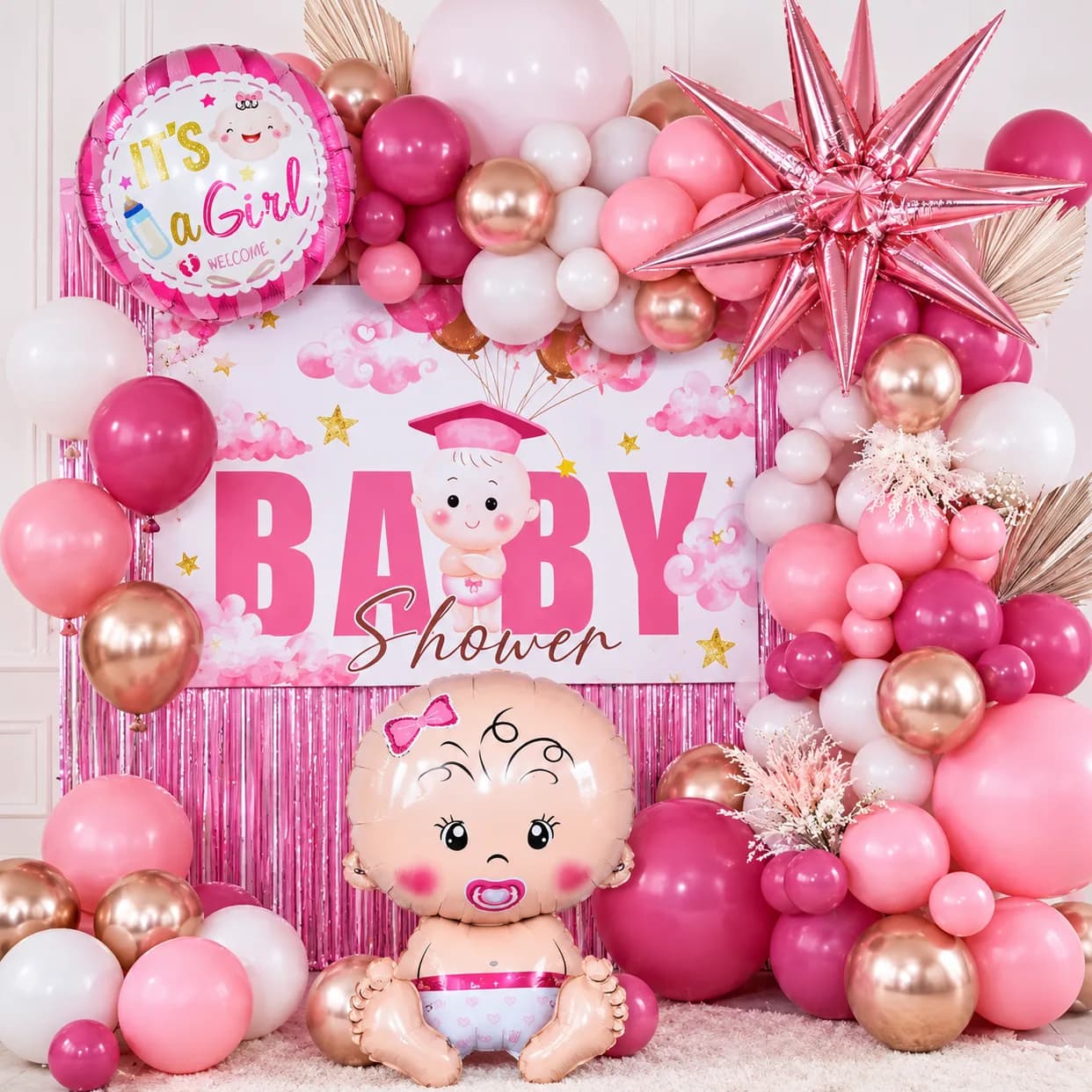Arco de Globos Organico BabyShower