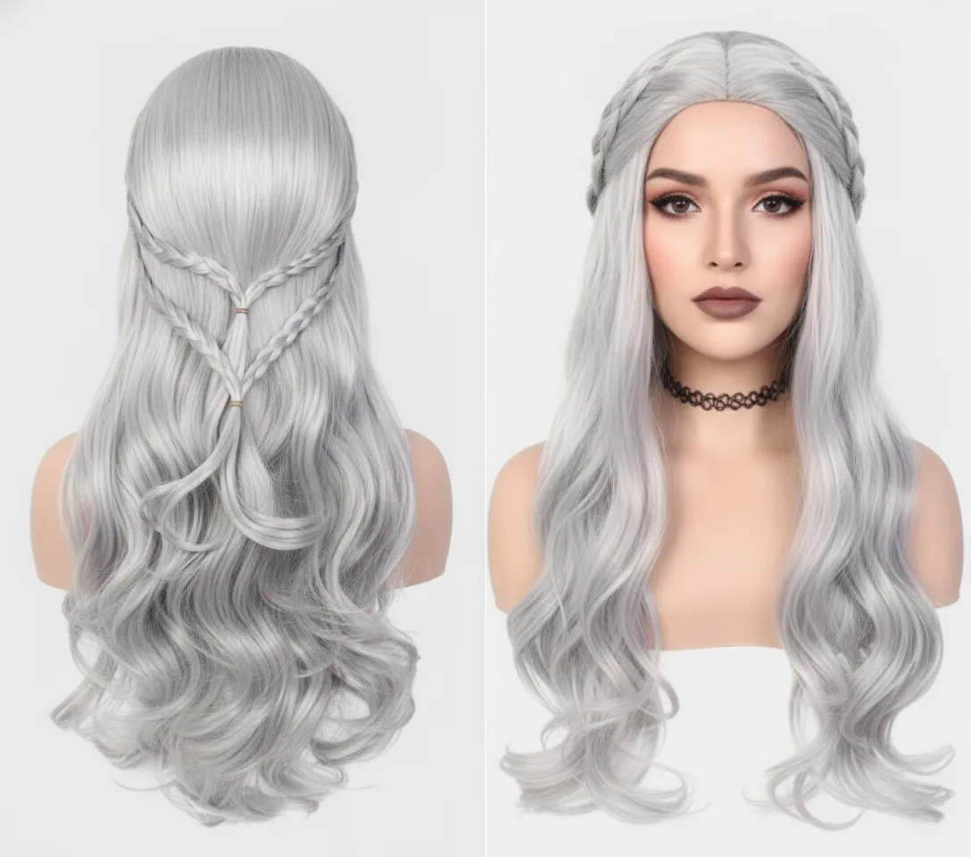Peluca Blanca Targaryen para Disfraz