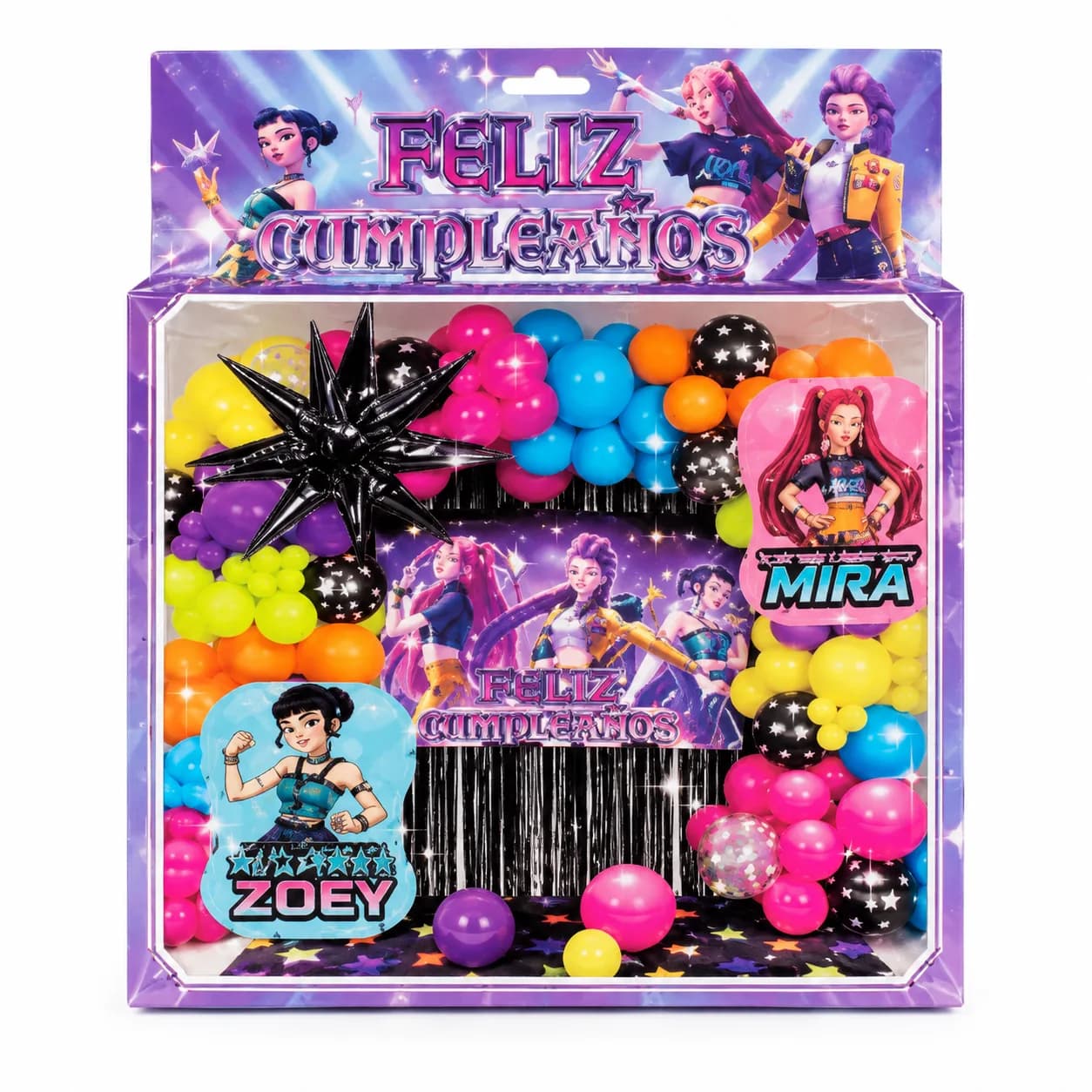 Arco de Globos Organico de personajes K-POP