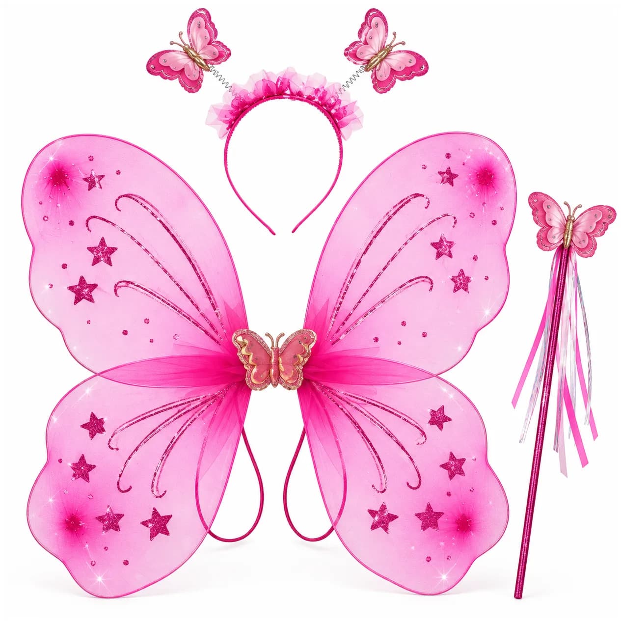 Set de Hada Mariposa Infantil con Alas y Varita