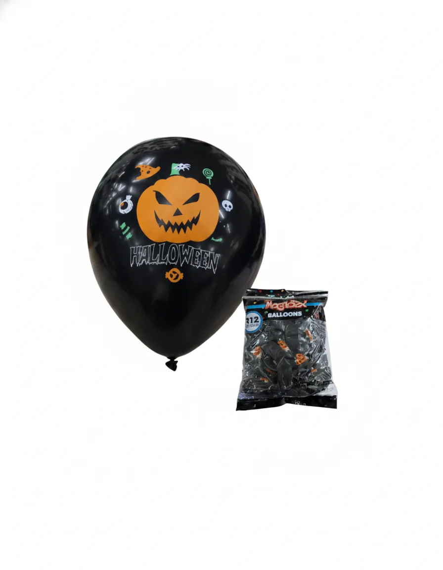 Globo Calabaza Halloween Paquete x 100